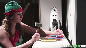 Sloppy extra tiny teen xxx video with santa girl Lizzie Bell Office Fuck