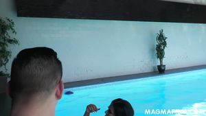 Fux Busty sluts in the pool - threesome sex Pinay