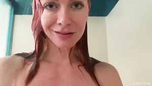 Oiled Serene Siren redhead MILF porn video TXXX