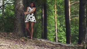 Puba hot teen Maria Rya solo in the woods Pof