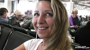 Jerk Off Instruction Flash in Plane and Pound on Holiday - German Mommy Spain