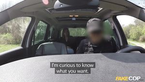 Big Dicks A cop is fucking some young pretty lady in his car while on duty cFake