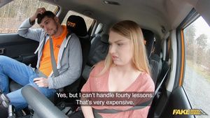Cream Pie Jobless chick pays for driving lessons with her young sexy body Face Fucking