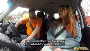 Strap On An instructor fucks a fat redhead girl in the backseat of his car Free Hardcore