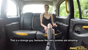 Face Fuck 18-year-old babe in long socks takes her first ever fake taxi ride. Free