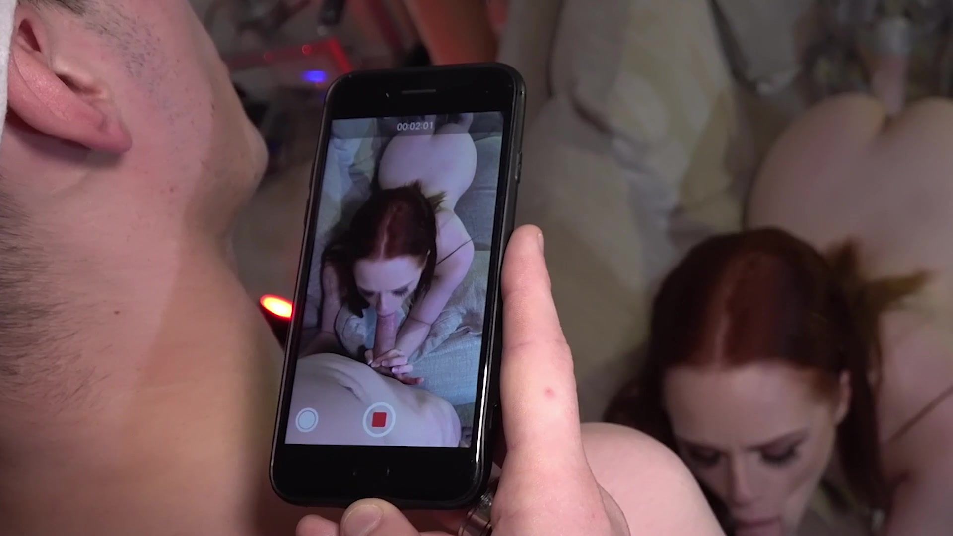 Solo A dude with a phone makes a sex video of Ella Hughes riding a cock. Old Man