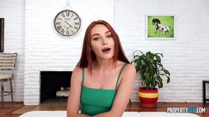 HardDrive Coquettish Redhead Receives Ejaculate On Face -...
