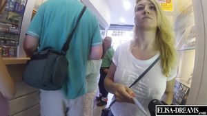 Innocent Fashing My Melons And Slit In Public Rough Fucking