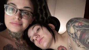 Reality Porn Leigh Raven and Nikki Hearts Inked Lesbians...