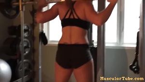 Trap Busty girl gets pounded in the gym Teen Blowjob