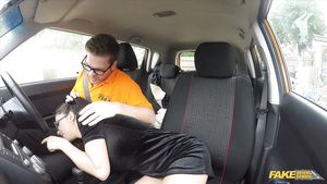 Chica Pigtailed slut with glasses fucks Ryan in his car Sofa