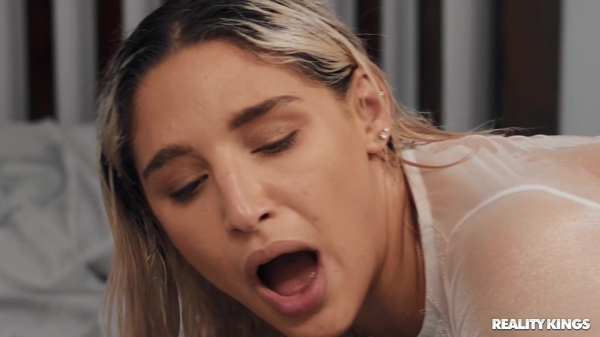 Street Fit hussy Abella Danger rides giant cock like a real pro Rubdown
