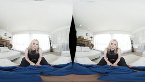 Game Blonde Wife rides throbbing cock in VR Hot Women Having Sex