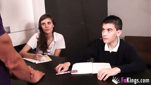 Gotblop Modest teen couple comes to get the best sex lesson Hardcore Gay