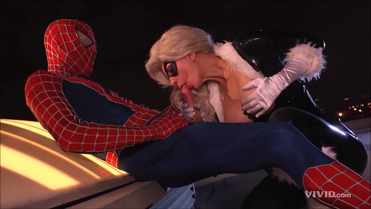 Jilling Spiderman fucks hot blondie babe Milf Fuck