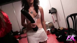 Milf Fuck young 18 years old Chiqui loves to get inside her giant rubber cocks Hispanic