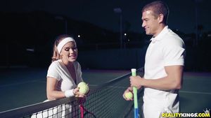 Pounded A big-assed tennis player gets the hard pounding she needs! Grandma