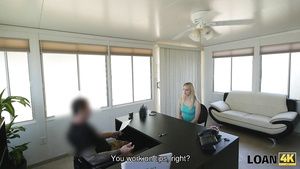 Analplay LOAN4K. Blue-eyed babe is banged on the desk Sex Toys
