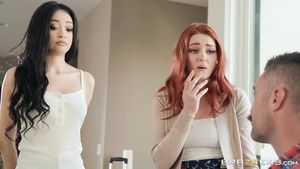 Follada Naughty teen lesbian games was interrupted by stepdaddy POVD