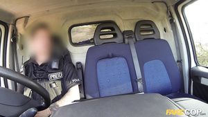 Spreadeagle Fake Cop - Horny Ginger Gets Banged In Cops Van 1 - Zara Durose Footworship