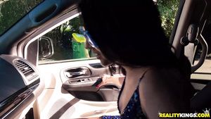 Petite Teen Mind-Blowing Latina Girl Jerks Off My Thick Cock In The Car GamCore