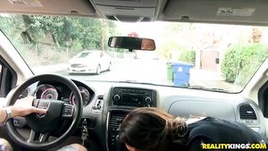 Lovers Breathtaking French MILF Sucks My Thick Wiener In The Car Chat