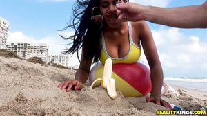 BestAndFree Frolic Ebony MILF With Juicy Melons Gets Fucked At The Beach Brett Rossi