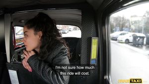 Tribbing Spoiled spanish teen Scarlet shows her perky tits to taxi driver Pure 18