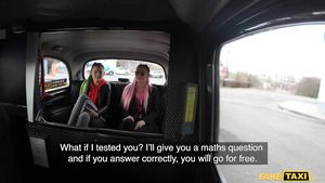 Sexu Euro cabbie fucks two identical teen girls on backseat Bus