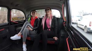 Petera Euro cabbie fucks two identical teen girls on backseat Boy