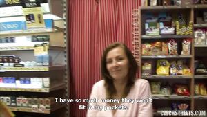 Macho Slender czech MILF getting pounded hard in her shop Jeans
