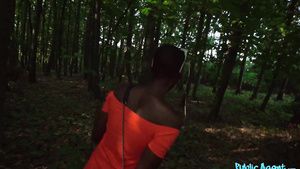 VJav Smiley African ebony teen Zaawaadi gets her first pink penis in the woods Kaotic