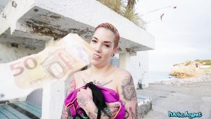 Chicks Tattooed nymph Silvia Rubi takes my Euros for sex on the street RomComics
