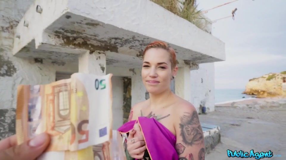 Facials Tattooed nymph Silvia Rubi takes my Euros for sex on the street BooLoo