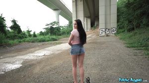 Whooty Nasty young lady without bra Chloe Bailey gets laid under the bridge Stepsister