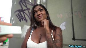 Family Roleplay Dark-skinned nympho with big boobs fucks Erik in public Fat