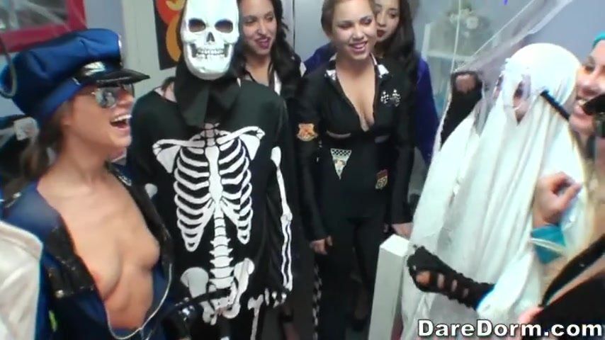 Gay Black Dare Dorm - Halloween Party 1 - Natalie Monroe 19yo