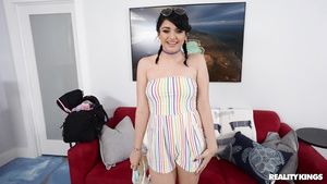 White Young slut Leda Lotharia gets properly fucked on the floor Curves