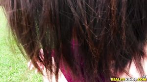 AdwCleaner POV outdoor doggy style fuck on the bench with a young soccer chick. Piercing