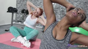 All Natural Fitness Rooms - Interracial Lesbians Sweaty Gym Intercourse 1 - Lola Marie Sexteen