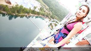 Nigeria Lane Sisters Outdoor Threesome with Bungee Instructor Amateur