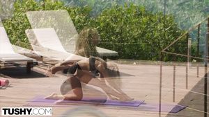 Ah-Me TUSHY Yoga Instructor Gets Butt Sex Dominated by...