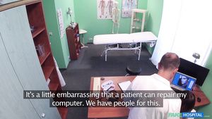 Women Sucking Fake Hospital - Patient Orgasms Cunt Juice On Desk 1 Jacking Off