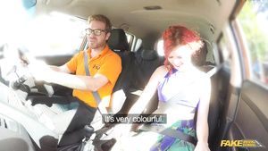 Real Orgasms Fake Driving School - Instructor Fucks Frustrated Redhead 1 - Ryan Ryder Fingers