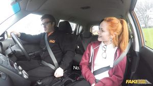 Bigbooty Fake Driving School - Cute Learner Eats...