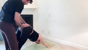 Milf Porn Stepson Helps Stepmom With Yoga And Stretches Her Twat Wank