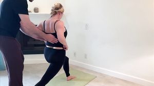 Novinha Stepson Helps Stepmom With Yoga And Stretches Her Twat Blackz
