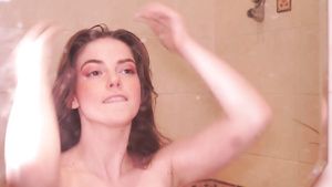 Stockings Shower Long Hair Washing - 18 Years Old Solo Video FuuKK