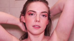 Gorgeous Shower Long Hair Washing - 18 Years Old Solo Video Mulata