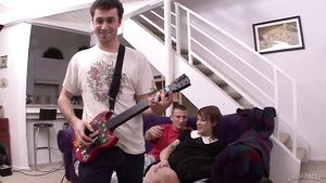 Play Guitar Groupie crazy porn scene Dildo